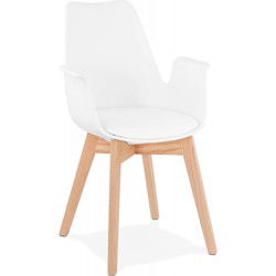 Stoel met armleuningen MISTRAL 585x50x82 cm Wit