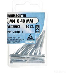 Inbusbout m4x40mm 10st