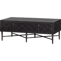 BePureHome Bequest TV-Meubel/Salontafel - Hout - Zwart - 46x120x60