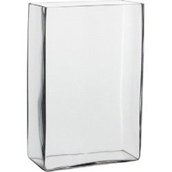 Mica Decorations Vaas - rechthoekig - glas - 20 x 10 x 30 cm - Vazen