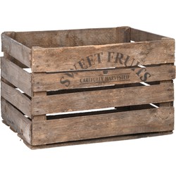 Houten opberg fruitkist/krat 42 x 51 cm - Opbergkisten