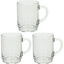 Luminarc Theeglazen Wales - 18x - transparant glas - 6.5 x 8 cm - 250 ml - Koffie- en theeglazen