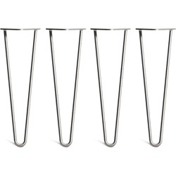 The Hairpin Leg Co. - Hairpin Legs - Bank - 40cm - 10mm - Bankpoten - 2 Staven - Zink