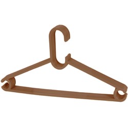 Storage Solutions kledinghangers - set van 10x - kunststof - bruin - Kledinghangers