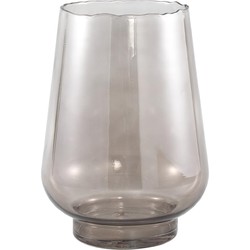 PTMD Dexa Windlicht - 18 x 18 x 26 cm  - Glas - Grijs