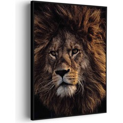 Muurwerken Akoestisch Schilderij - The Lion - Geluidsdempend Wandpaneel - Wanddecoratie - Geluidsisolatie - PRO (AW 0.90) M (60X85)