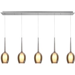 Moderne Metalen/Glazen Highlight Belle G9 Hanglamp - Nikkel