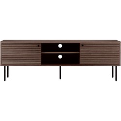 Tv-meubel Smoke Eiken Fineer - 150x40x50cm - 2 Deurs - Kyoto