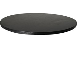 Rond tafelblad - 120x3.8 - zwart - Mangohout