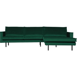 BePureHome Rodeo Chaise Longue Rechts - Velvet - Green Forest