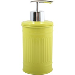 MSV Zeeppompje/dispenser - Industrial - metaal - appelgroen - 7.5 x 17 cm - 250 ml - Zeeppompjes