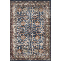 Safavieh Traditional Distressed Indoor Woven Area Rug, Bijar Collection, BIJ653, in Royal & Ivory, 160 X 229 cm