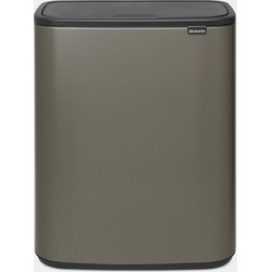 Bo Touch Bin, met 2 binnenemmers, 2 x 30 liter - Platinum