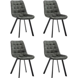 Eetkamerstoelen set van 4 Felix Velvet Groen