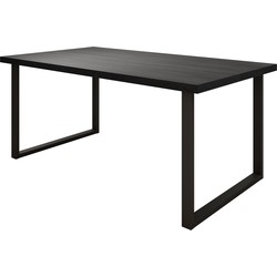 Meubella - Eetkamertafel Vince - Zwart eiken - 180 cm