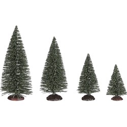 LuVille Kerstdorp Miniatuur Bomen - Set van 21 stuks