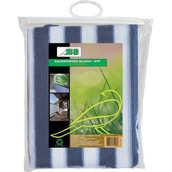 Balkondoek - zonnescherm - blauw/wit - 0,9 x 5m- privacy scherm - Balkonschermen