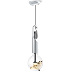 Move Me hanglamp Twist - grijs / Umbrella 5,5W - goud