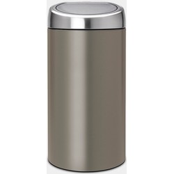 Touch Bin Recycle, 2 x 20 litre, Plastic Inner Bucket - Platinum