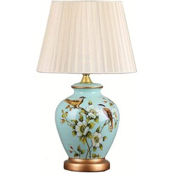 Fine Asianliving Chinese Tafellamp Porselein Blauw Magnolia