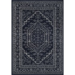 Safavieh Medallion Indoor Woven Area Rug, Adirondack Collection, ADR108, in Navy & Ivory, 155 X 229 cm