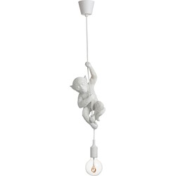 J-line - Lamp Hangend Polyresin Wit - 16.5x12.5x96cm