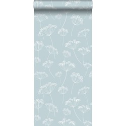 Walls4You behang bloemmotief babyblauw - 0,53 x 10,05 m - 935321