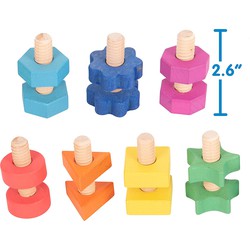 TickiT Tickit RAINBOW WOODEN NUTS & BOLTS