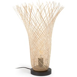 Kave Home - Citalli bamboe tafellamp in natuurlijke finish