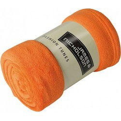 James & Nicholson Fleece deken/plaid - oranje - 120 x 160 cm - Plaids