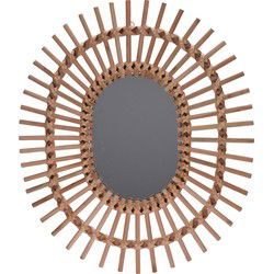 Wandspiegel Ovaal 58x49 cm - Bruin