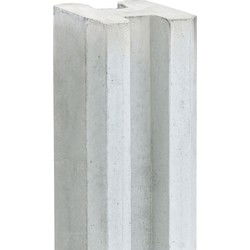 Berton sleufpaal Reest wit/grijs tussenmodel 298 cm met kabeldoorvoer Tuindeco