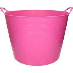 Flexibele kuip - 40 liter - roze - kunststof - D45 cm - emmer - wasmand - Wasmanden
