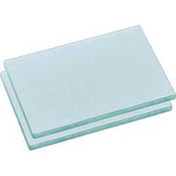 Zeller snijplank met siliconen voetjes - 2x - glas - 30 x 20 cm - Snijplanken