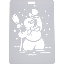 Peha kerst raamsjabloon raamversiering- sneeuwpop- 21 x 30 cm - Kerst raamsjablonen