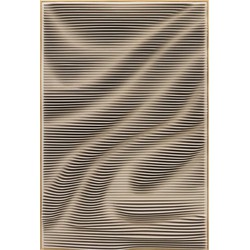 PTMD Aleishia Cream Rect Mdf Wallpanel Wavy Design