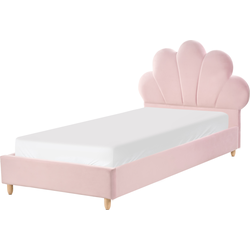 Beliani NEULISE - Kinderbed-Roze-Fluweel
