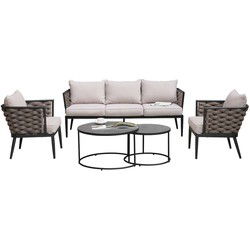 Feel Home - Luxe Brezza Loungeset met Duo Salontafel
