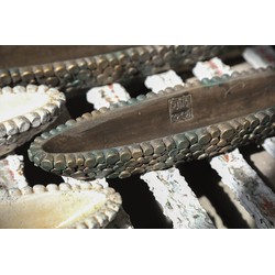 PTMD Schaal Jannicke - 75x15x6 cm - Cement - Zwart