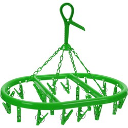Droogcarrousel/droogmolen groen met 20 knijpers 33 x 50 cm - Hangdroogrek