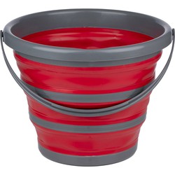 Dirt Devil inklapbare emmer - rood/grijs - 10 liter - opvouwbaar - Emmers