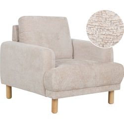 Beliani TUVE - Fauteuil-Beige-Bouclé