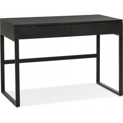 DOMINIK design recht bureau 120x60x75 cm Zwart