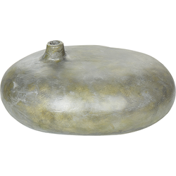 RAWANG - Decoratieve vaas - Grijs/Goud - Terracotta
