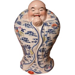Fine Asianliving Chinese Boeddha Beeld Porselein Lucky Handgeschilderd