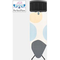 Strijkplank C, 124x45 cm, solide stoomunithouder, PerfectFlow - Spring Bubbles