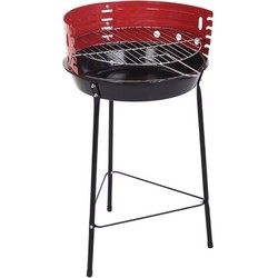 Zwart/rode half open barbecue - Houtskoolbarbecues