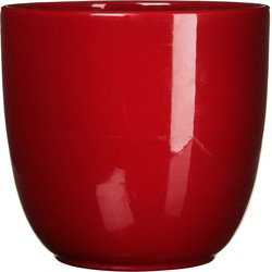 Mica Decorations Plantenpot - donkerrood - keramiek - D25 x H23 cm - Plantenpotten