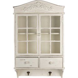 Clayre & Eef Wandkast 45x19x71 cm Wit Hout