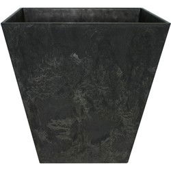 Ter Steege Bloempot/plantenpot - kunststof - zwart - D25 - Plantenbakken
